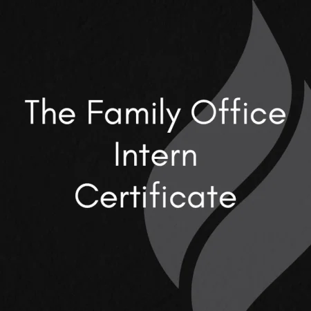 Family Office Intern Certification